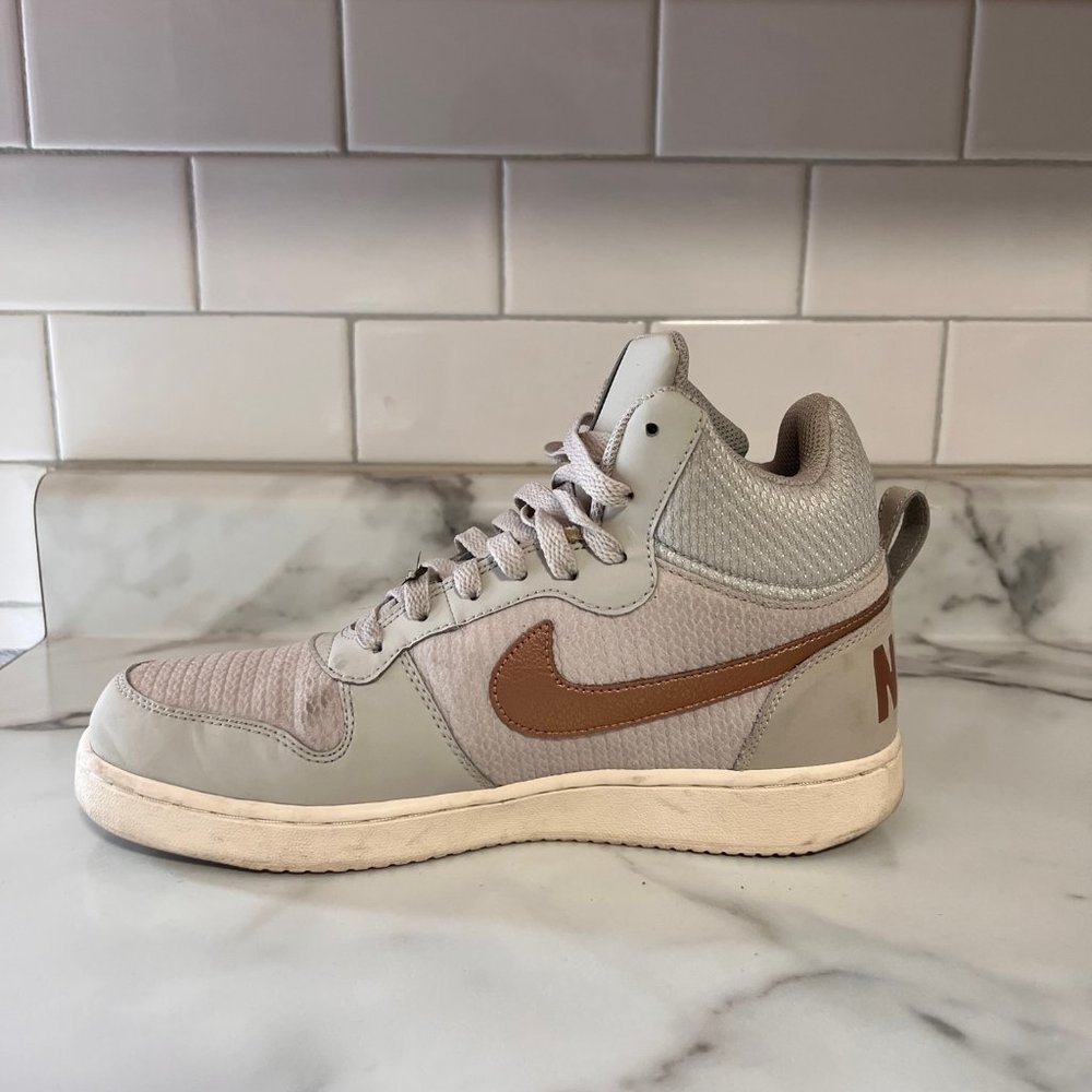 Grey & Rose Gold Nike High Tops